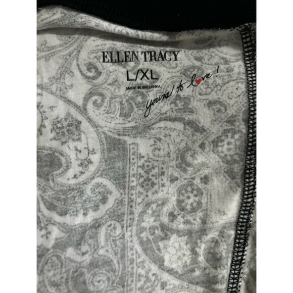 ELLEN TRACY Womens Caftan - Soft Stretch Jersey Zip Front Lounge Caftan L/XL - Picture 8 of 11